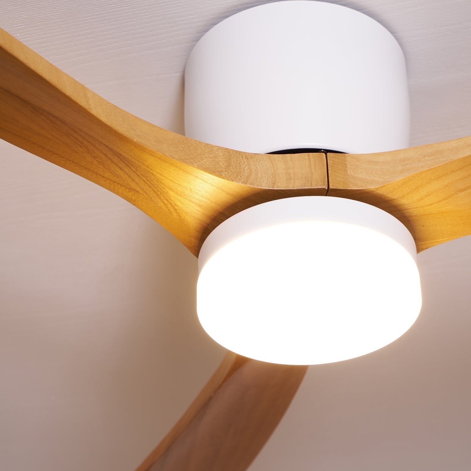 Nordic Wood Ceiling Fan Light Modern Design Living Room - Image 53