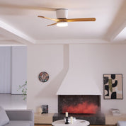 Nordic Wood Ceiling Fan Light Modern Design Living Room - Image 60