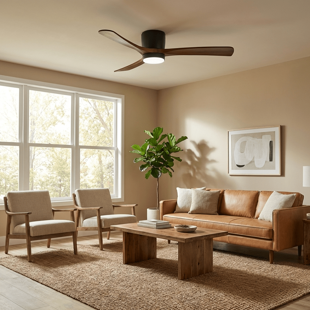 Nordic Wood Ceiling Fan Light Modern Living Spaces - Image 11