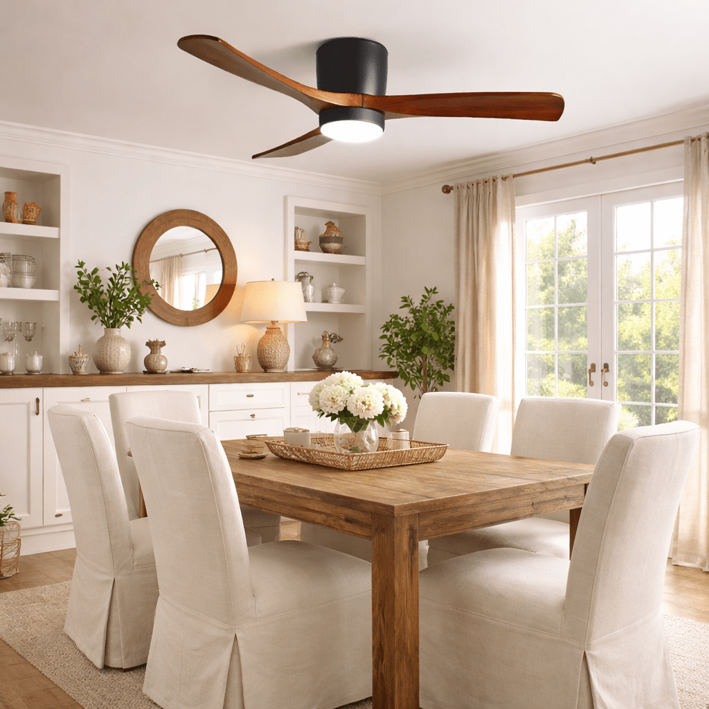 Nordic Wood Ceiling Fan Light Modern Living Spaces - Image 14