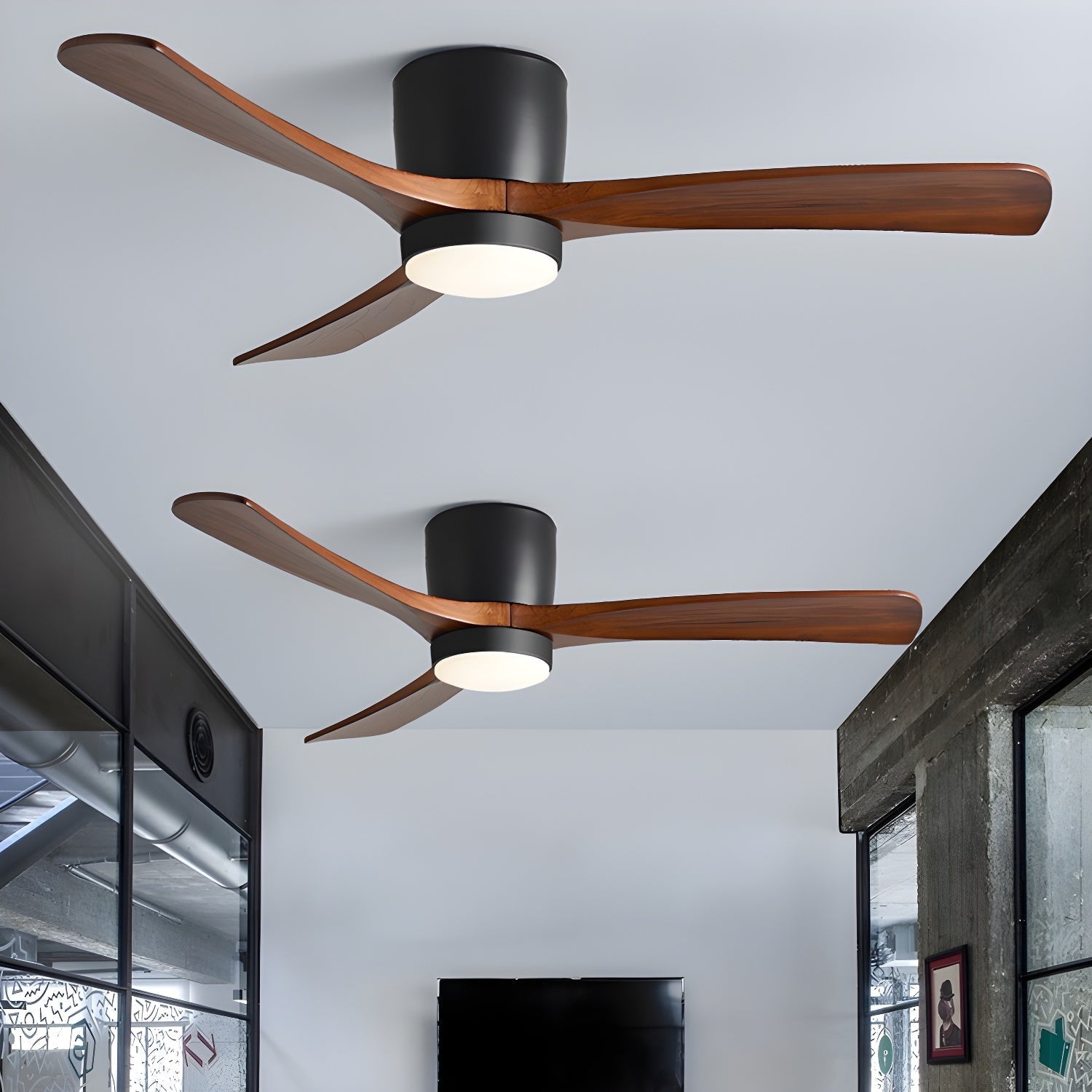 Nordic Wood Ceiling Fan Light Modern Living Spaces - Image 21