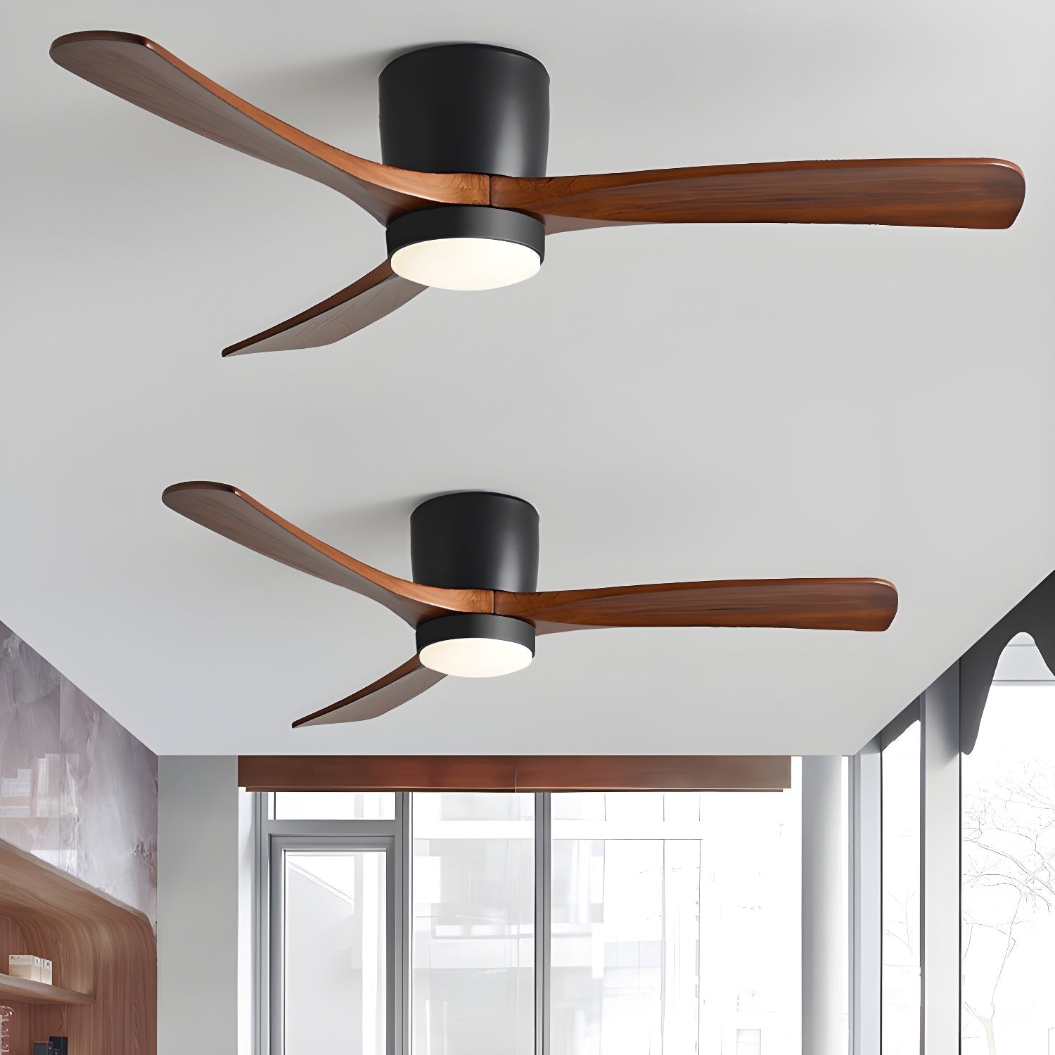 Nordic Wood Ceiling Fan Light Modern Living Spaces - Image 22