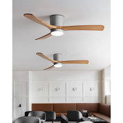 Nordic Wood Ceiling Fan Light Modern Living Spaces - Image 23