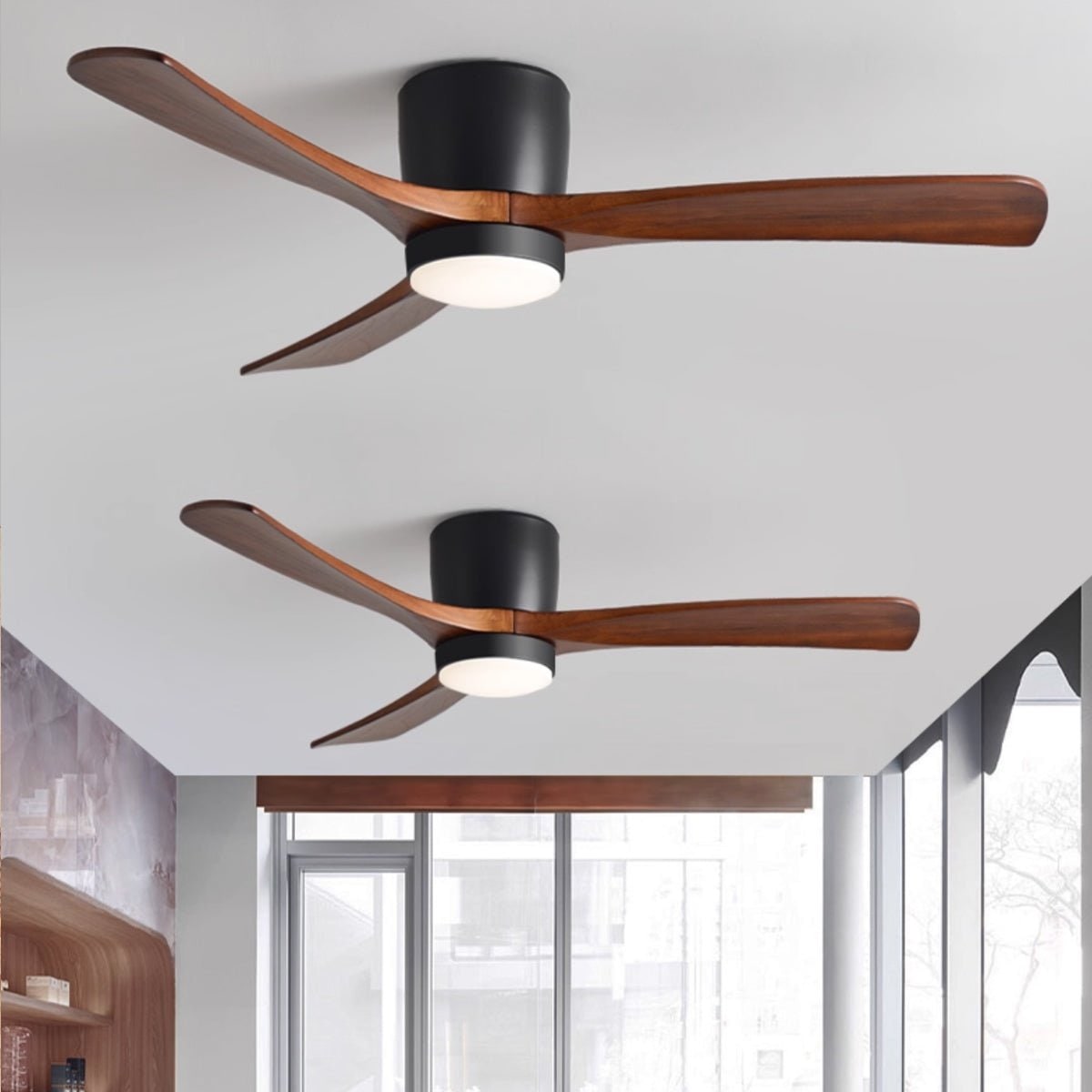 Nordic Wood Ceiling Fan Light Modern Living Spaces - Image 28