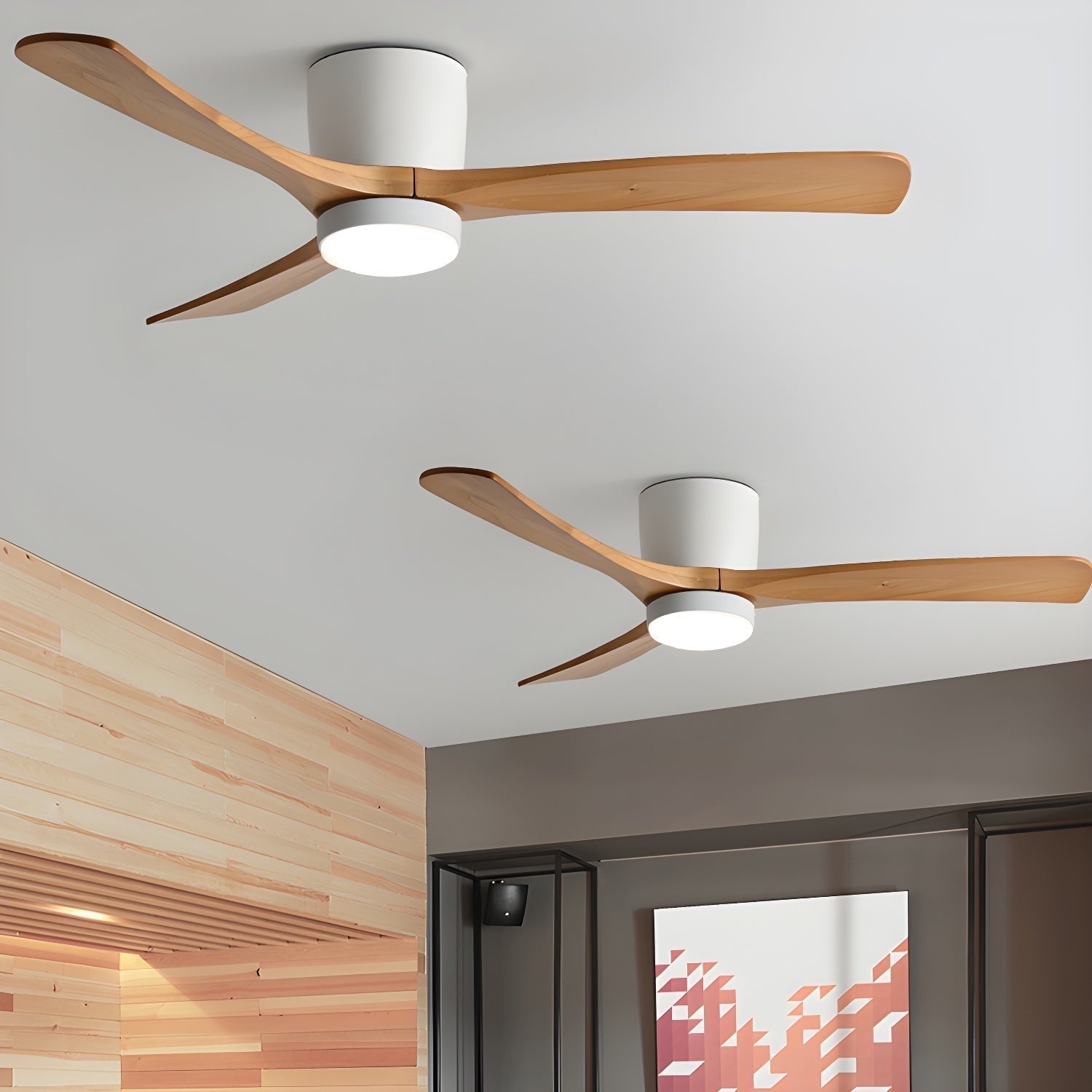 Nordic Wood Ceiling Fan Light Modern Living Spaces - Image 32