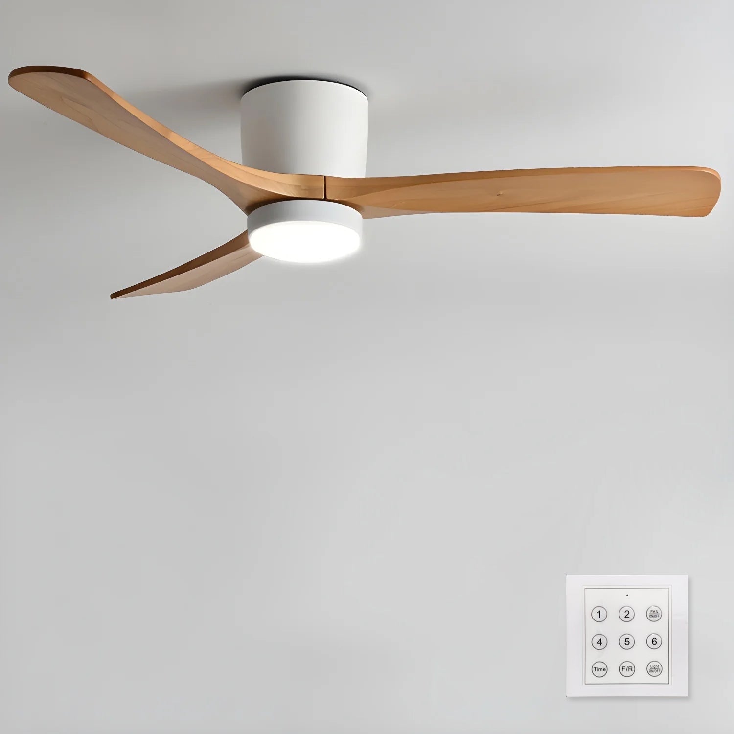 Nordic Wood Ceiling Fan Light Modern Living Spaces - Image 47