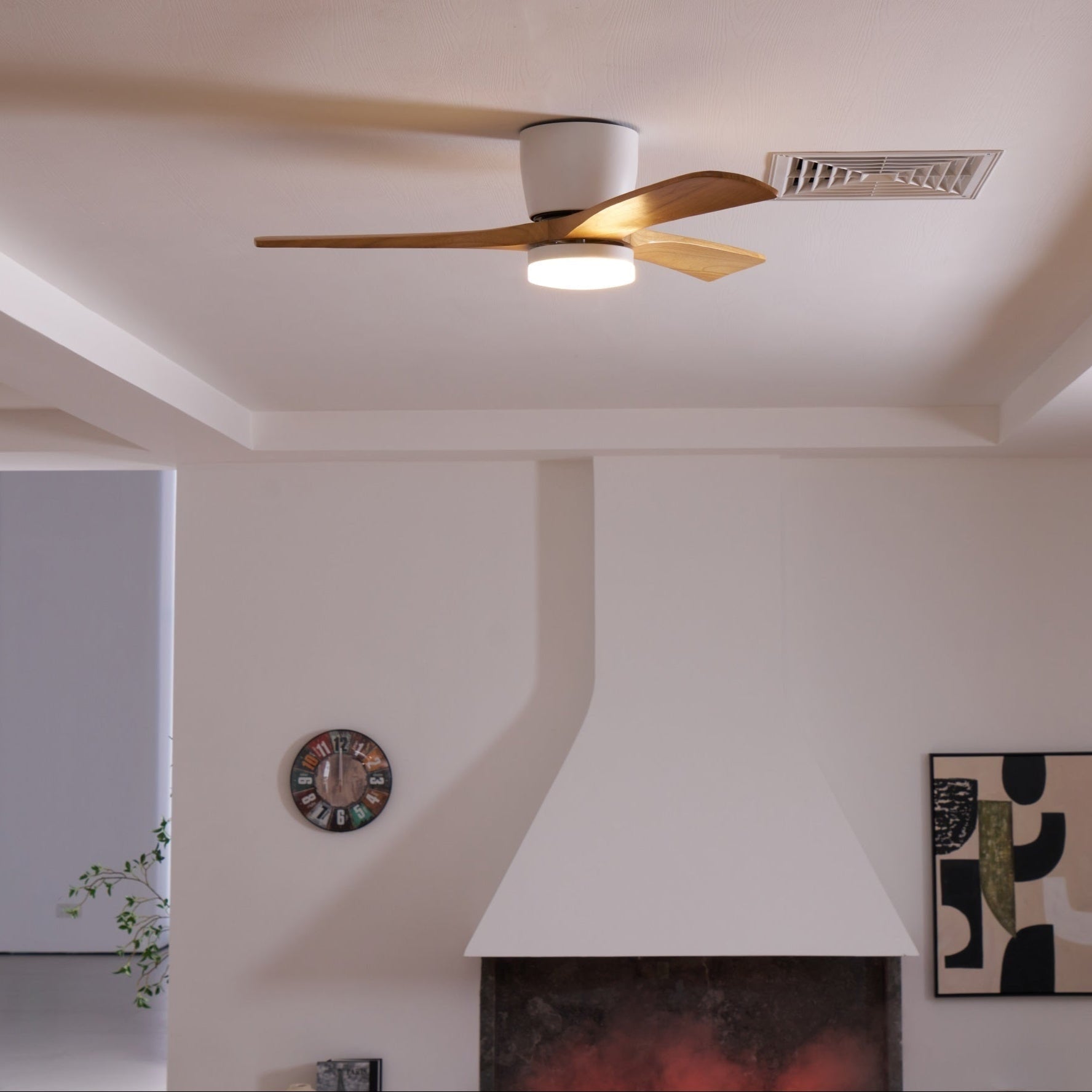 Nordic Wood Ceiling Fan Light Modern Living Spaces - Image 51