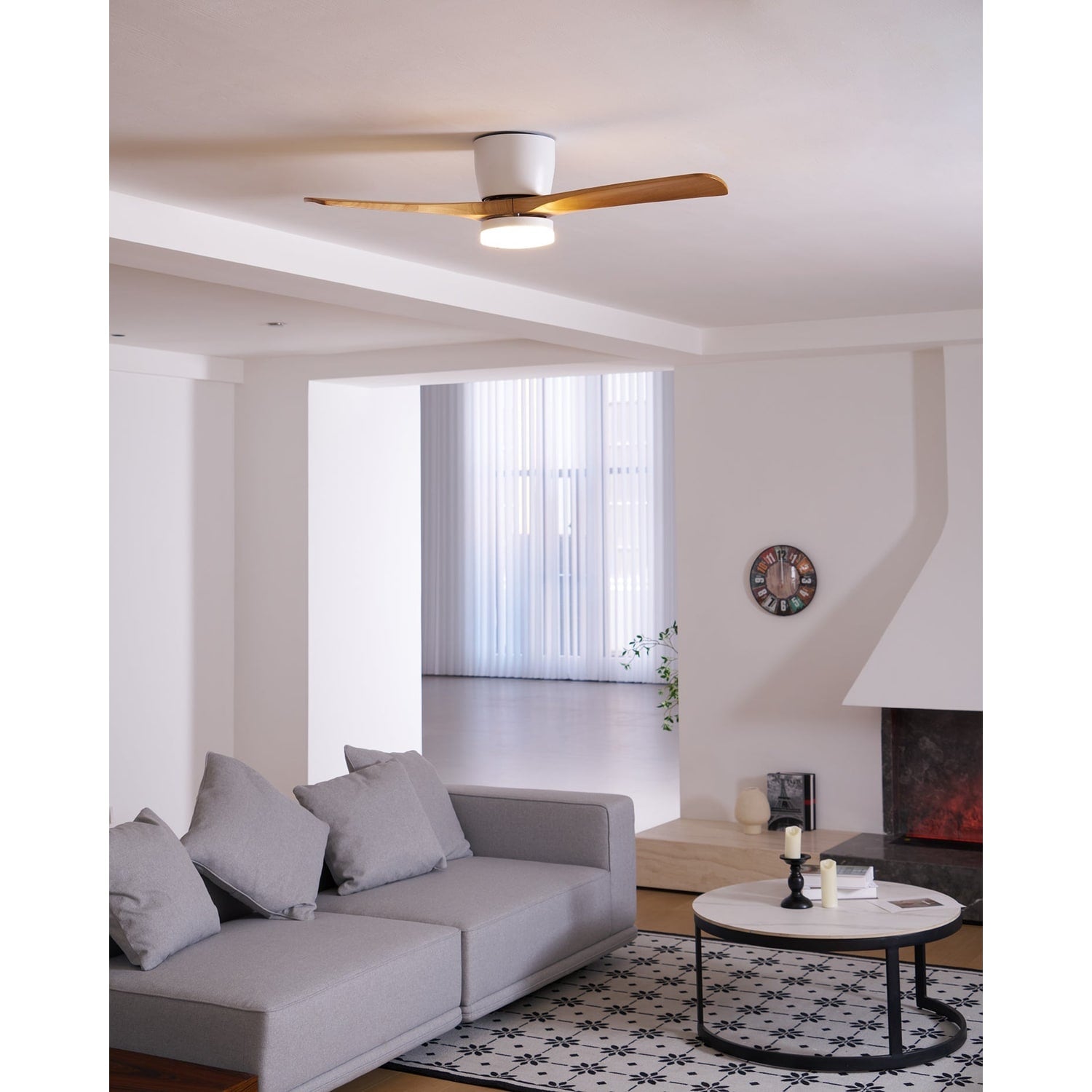 Nordic Wood Ceiling Fan Light Modern Living Spaces - Image 56