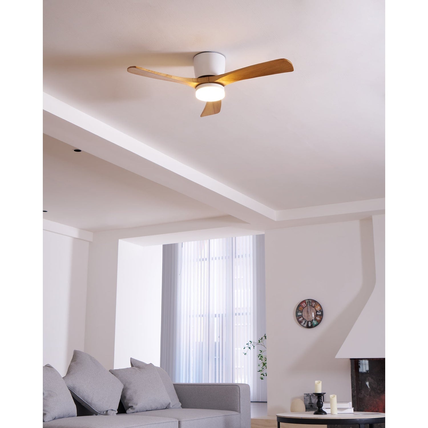Nordic Wood Ceiling Fan Light Modern Living Spaces - Image 57