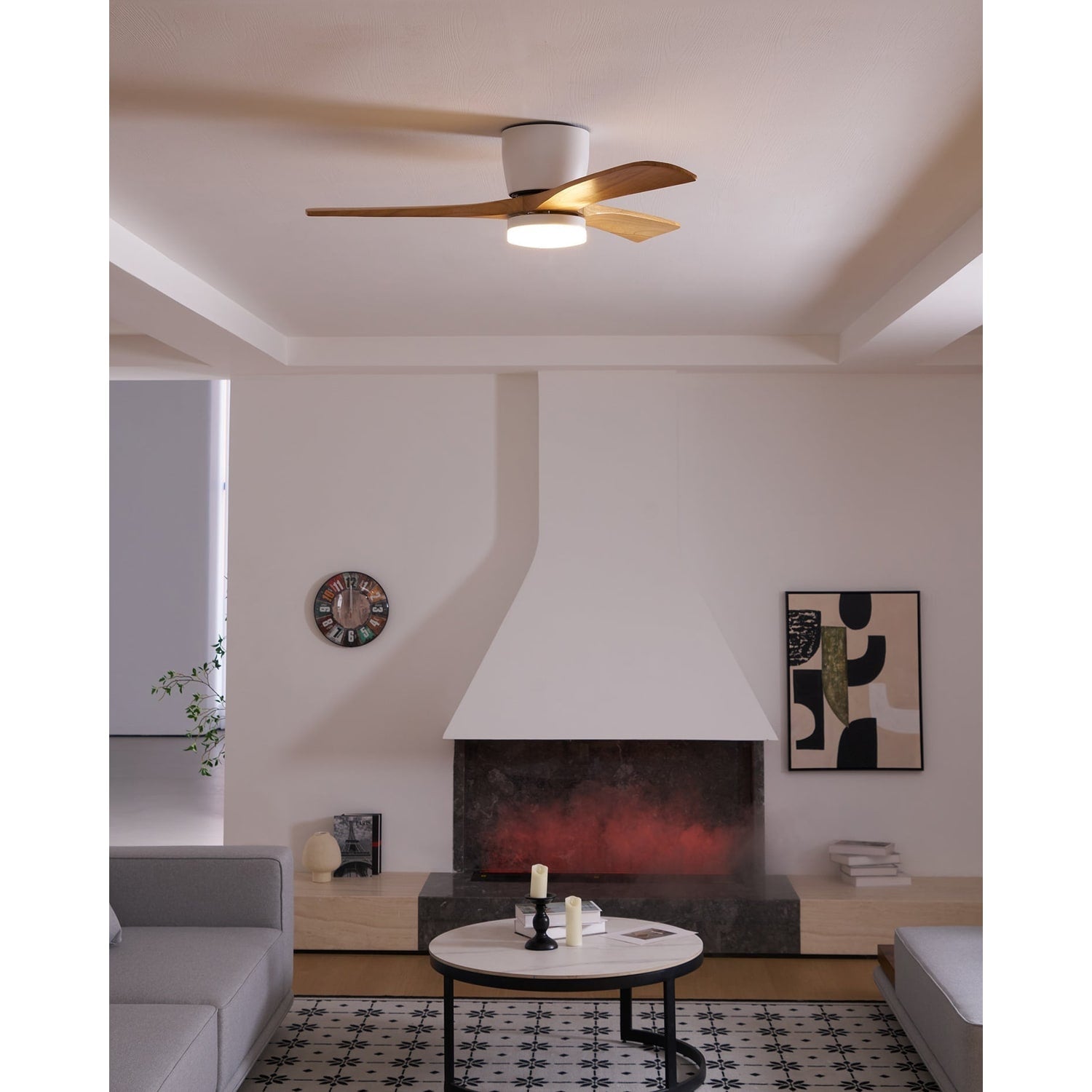 Nordic Wood Ceiling Fan Light Modern Living Spaces - Image 58