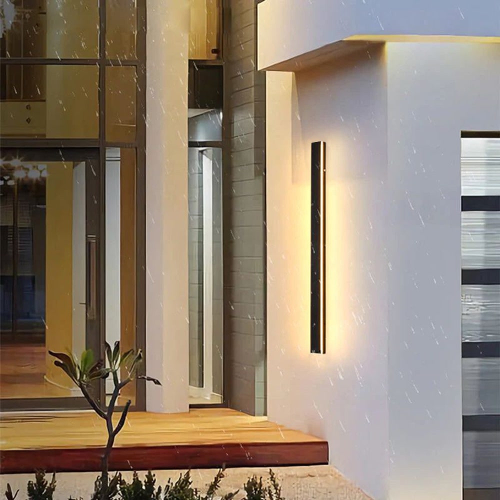 Outdoor Wall Lamp Minimalist Black Metal LED Waterproof - Image 30