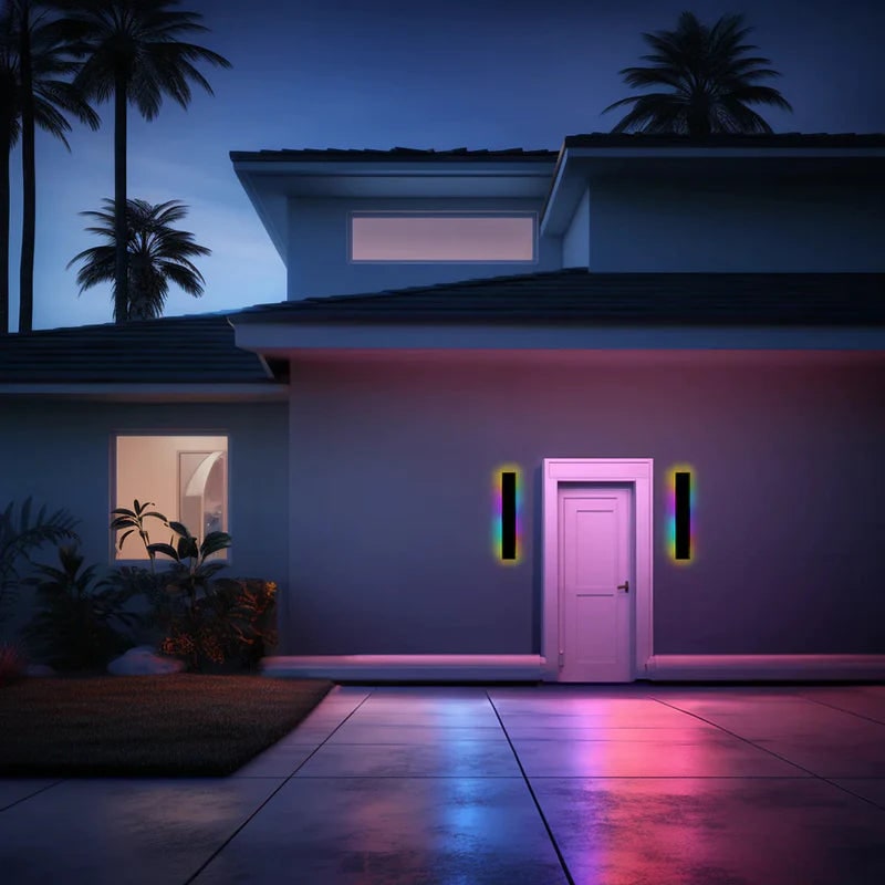 Outdoor Wall Lamp Minimalist Black Metal LED Waterproof - Image 32