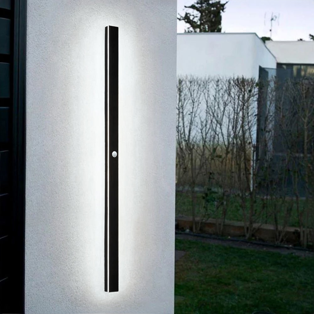 Outdoor Wall Lamp Minimalist Black Metal LED Waterproof - Image 33
