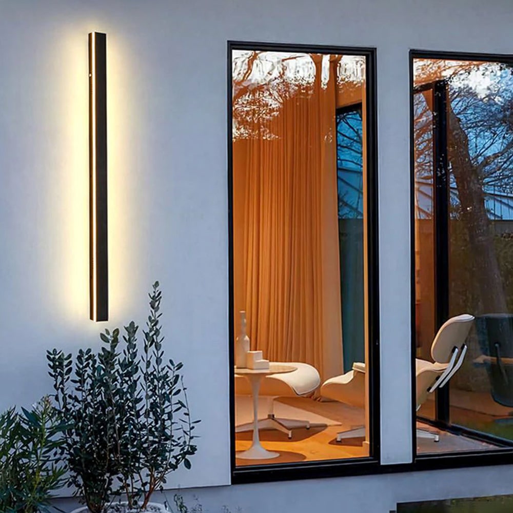 Outdoor Wall Lamp Minimalist Black Metal LED Waterproof - Image 40