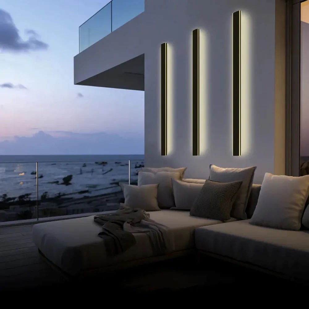 Outdoor Wall Lamp Minimalist Black Metal LED Waterproof - Image 41