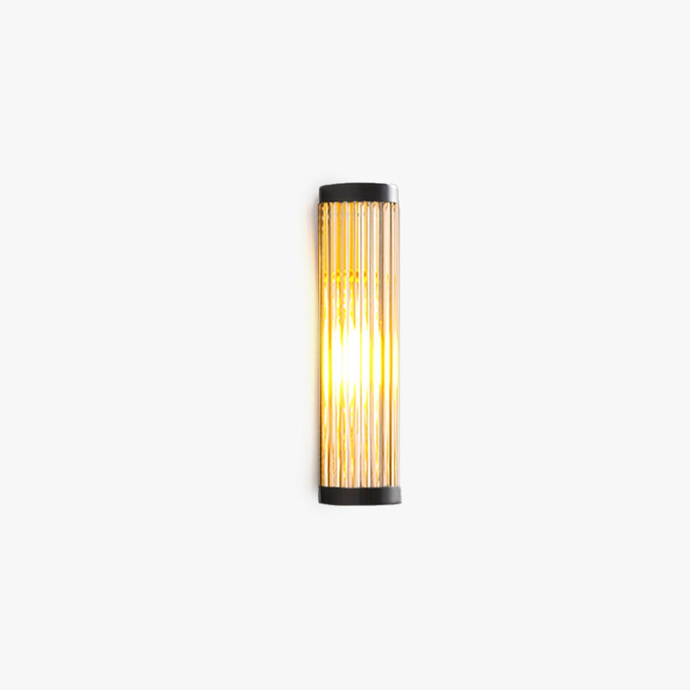Outdoor Wall Light Fixture Modern Metal and Glass Design Cylindrical - Image 1