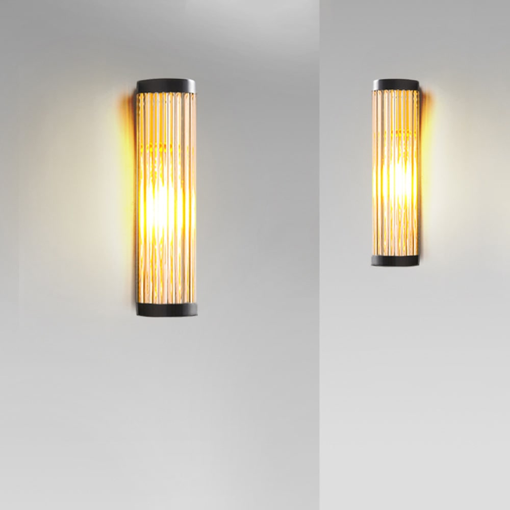 Outdoor Wall Light Fixture Modern Metal and Glass Design Cylindrical - Image 10