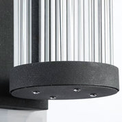 Outdoor Wall Light Fixture Modern Metal and Glass Design Cylindrical - Image 9