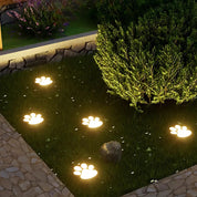 Paw Print Solar Garden Lights Outdoor Pet Decor - Image 1