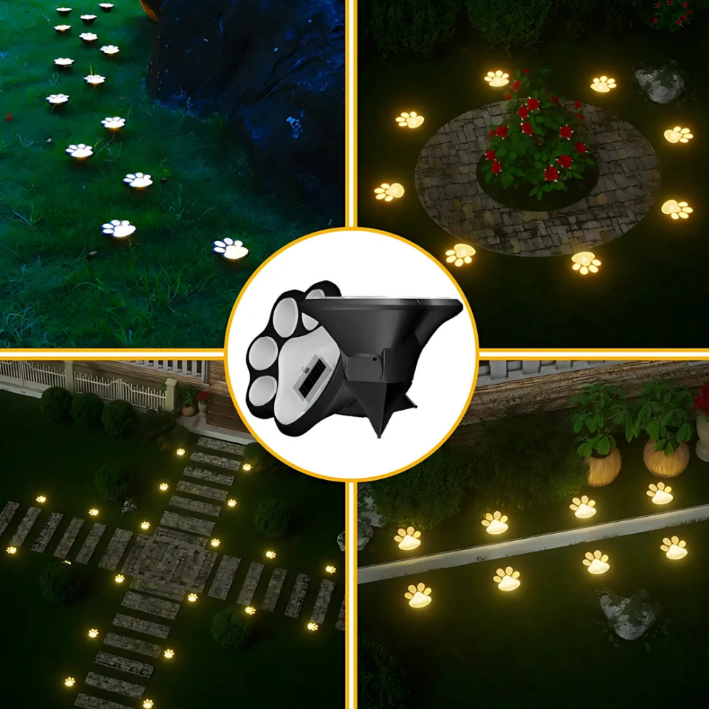 Paw Print Solar Garden Lights Outdoor Pet Decor - Image 8