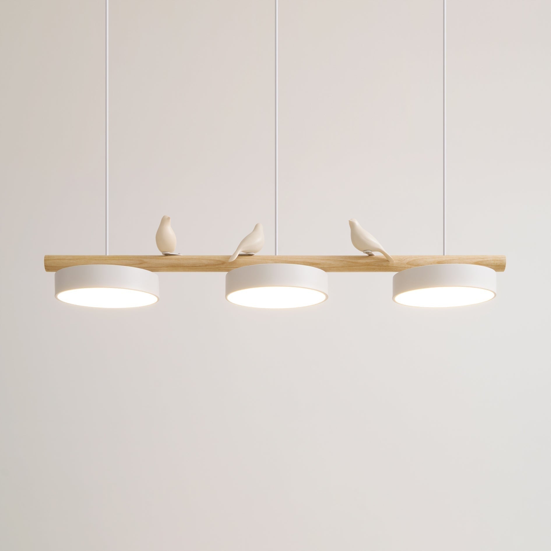 Pendant Light Bird Modern White Hanging Ceiling Lamp Metal - Image 11