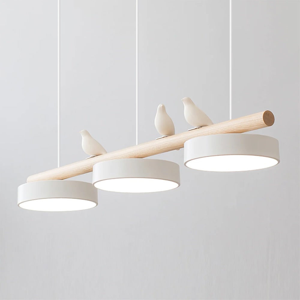 Pendant Light Bird Modern White Hanging Ceiling Lamp Metal - Image 26