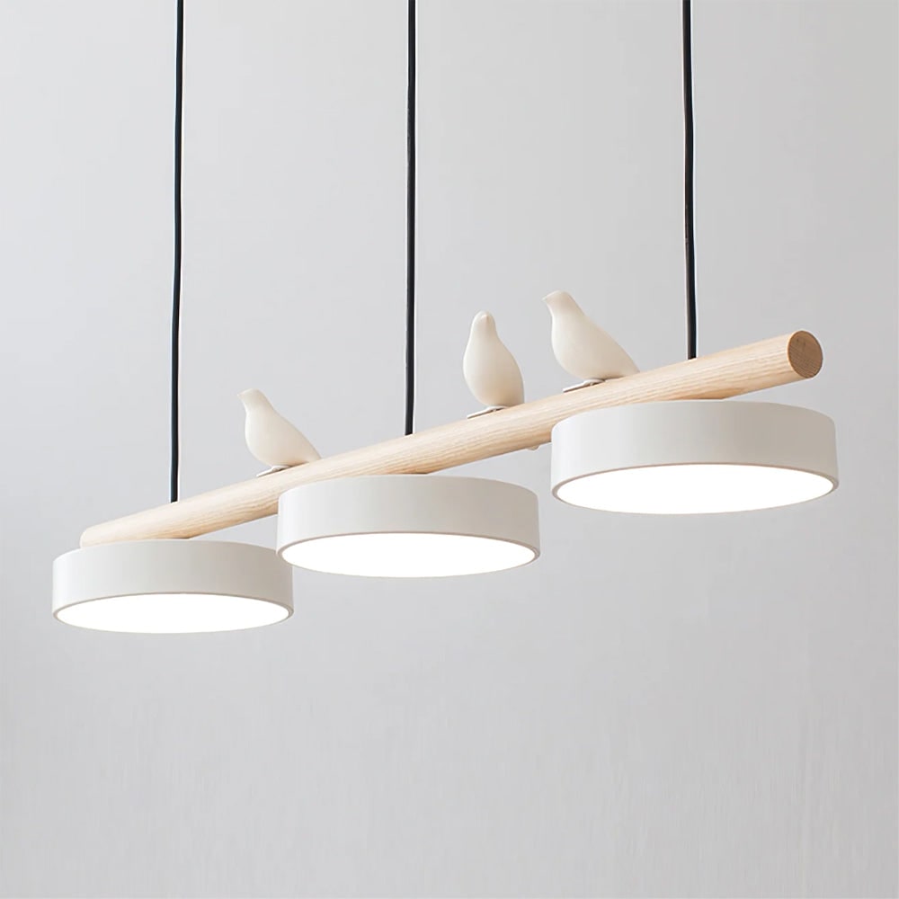 Pendant Light Bird Modern White Hanging Ceiling Lamp Metal - Image 35