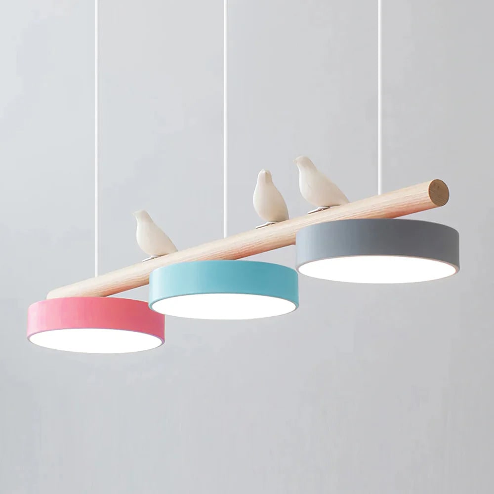Pendant Light Bird Modern White Hanging Ceiling Lamp Metal - Image 39
