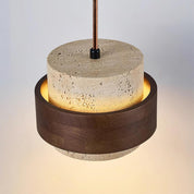 Pendant Light Travertine and Wood Modern - Image 12