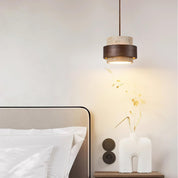 Pendant Light Travertine and Wood Modern - Image 19