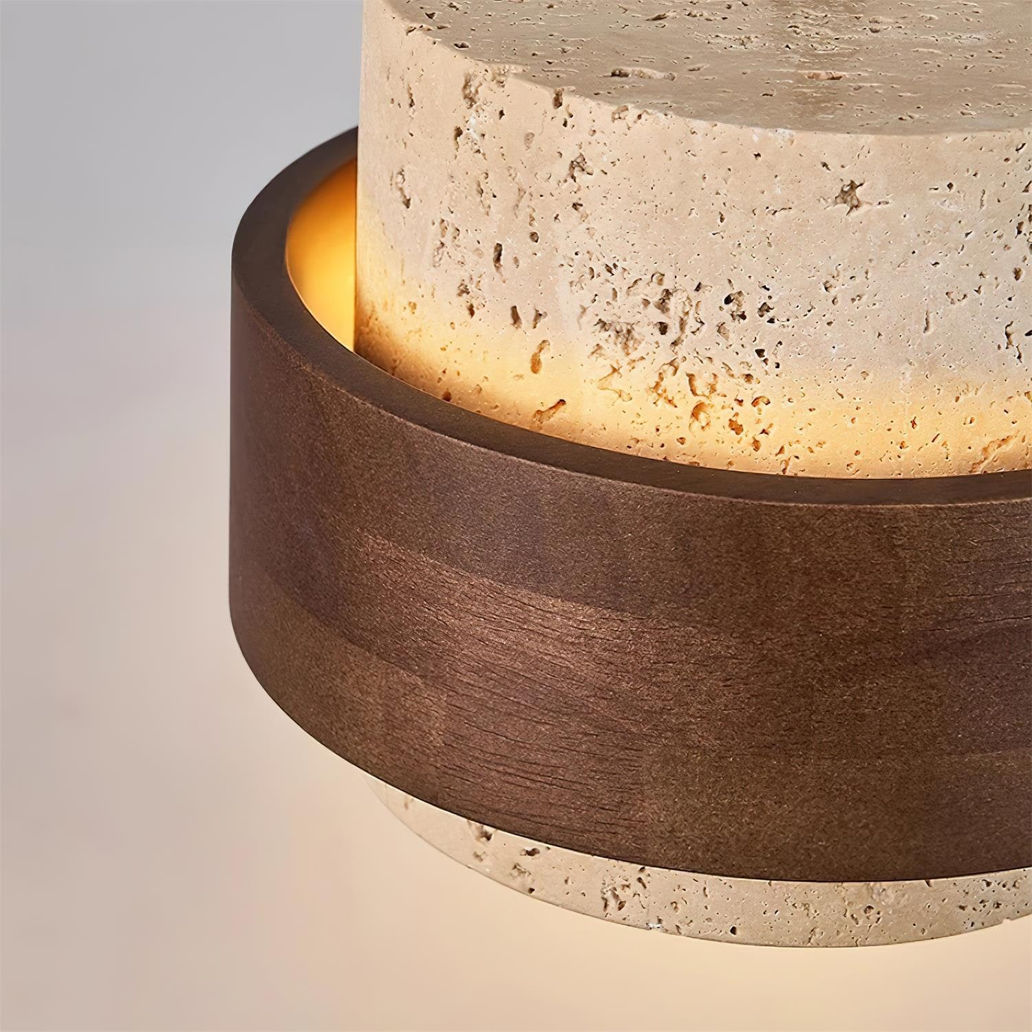 Pendant Light Travertine and Wood Modern - Image 24