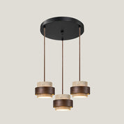 Pendant Light Travertine and Wood Modern - Image 25