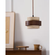 Pendant Light Travertine and Wood Modern - Image 27