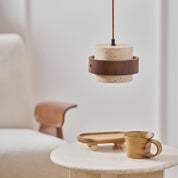 Pendant Light Travertine and Wood Modern - Image 28