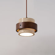 Pendant Light Travertine and Wood Modern - Image 29