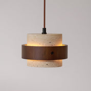 Pendant Light Travertine and Wood Modern - Image 30