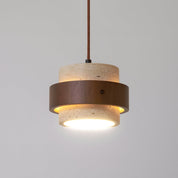 Pendant Light Travertine and Wood Modern - Image 31