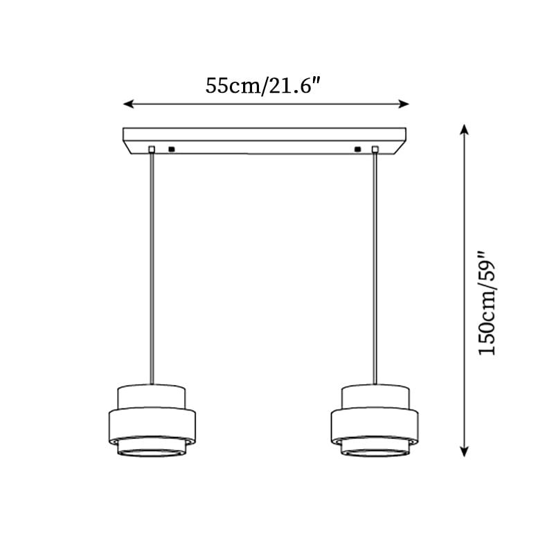 Pendant Light Travertine and Wood Modern - Image 7