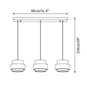 Pendant Light Travertine and Wood Modern - Image 8