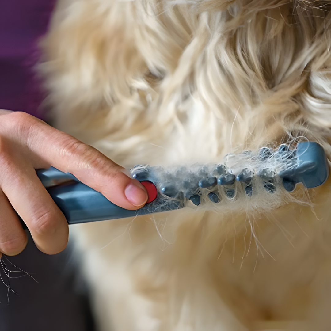 Pet Grooming Brush Easy De-Shedding and Tangle-Free Fur Care - Image 3