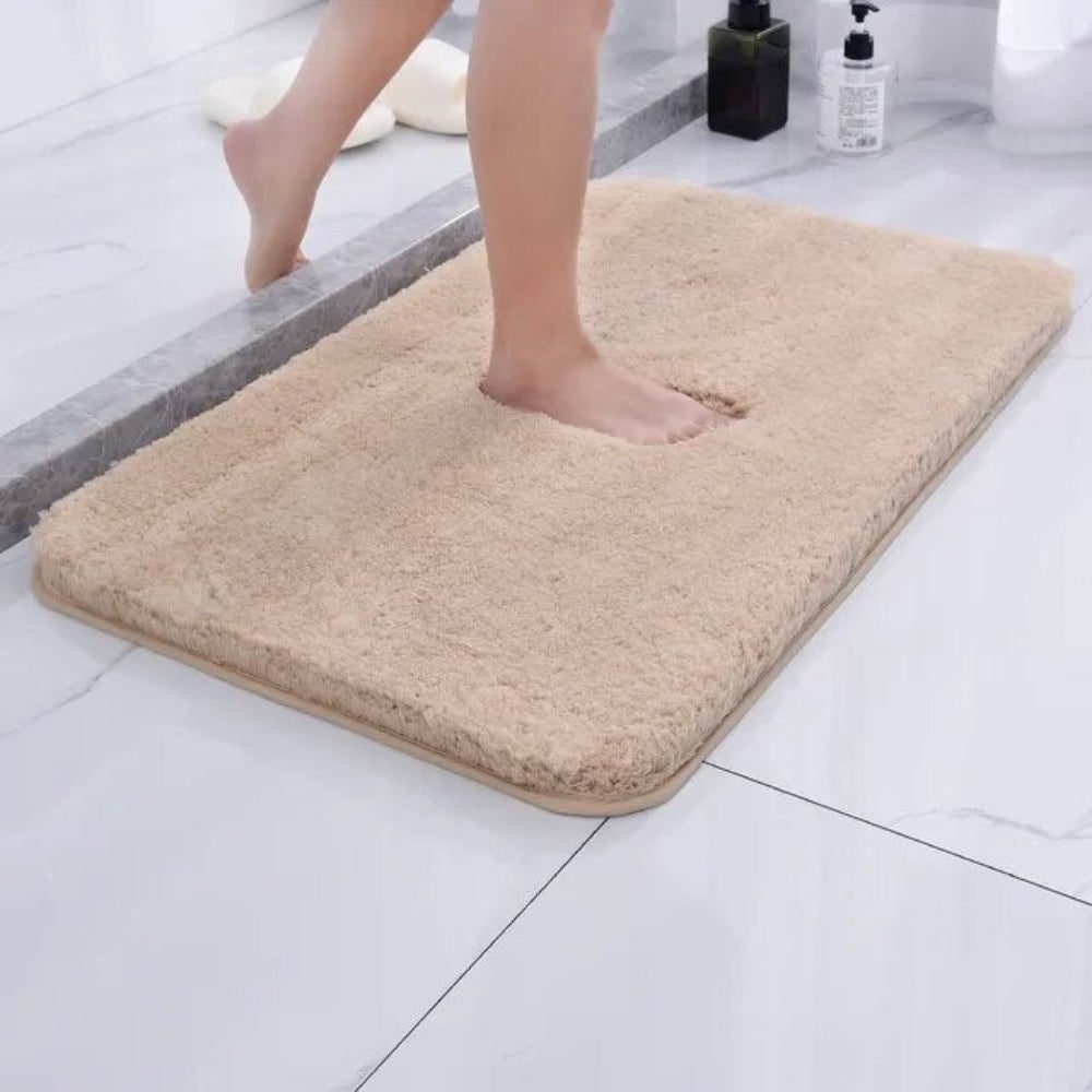 Plush Bath Rug Bathroom Comfort Soft Absorbent Floor Mat - Image 2
