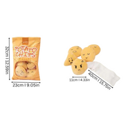Plush Dog Toys Potato Chip Set Interactive Play and Chewing - Image 2