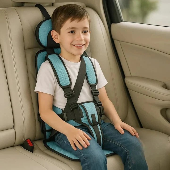 Portable Car Booster Seat 5-Point Harness and Washable Cover - Image 13