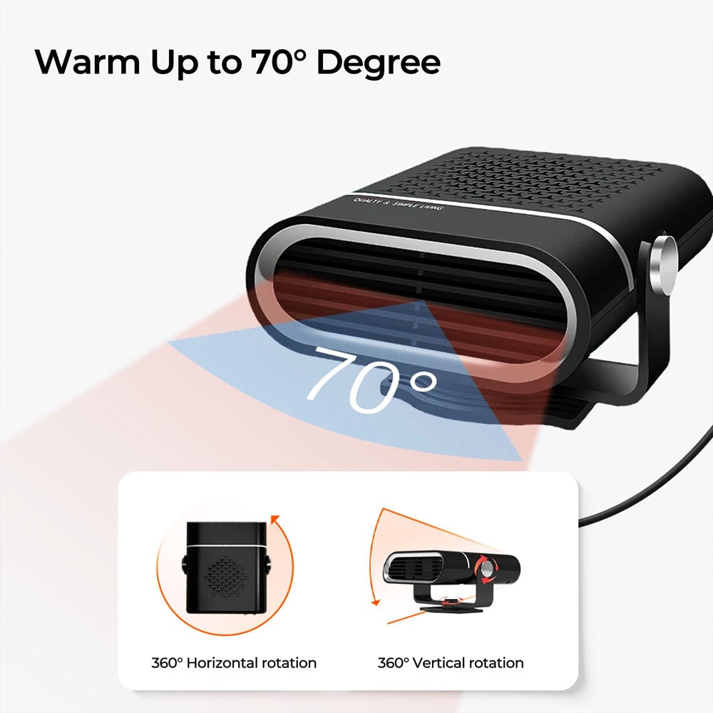 Portable Car Heater Compact Quick Heat Winter Comfort 30s - Image 8