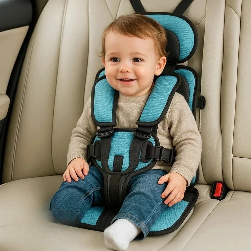 Portable Car Seat Travel Foldable Design Safety Straps - Image 1