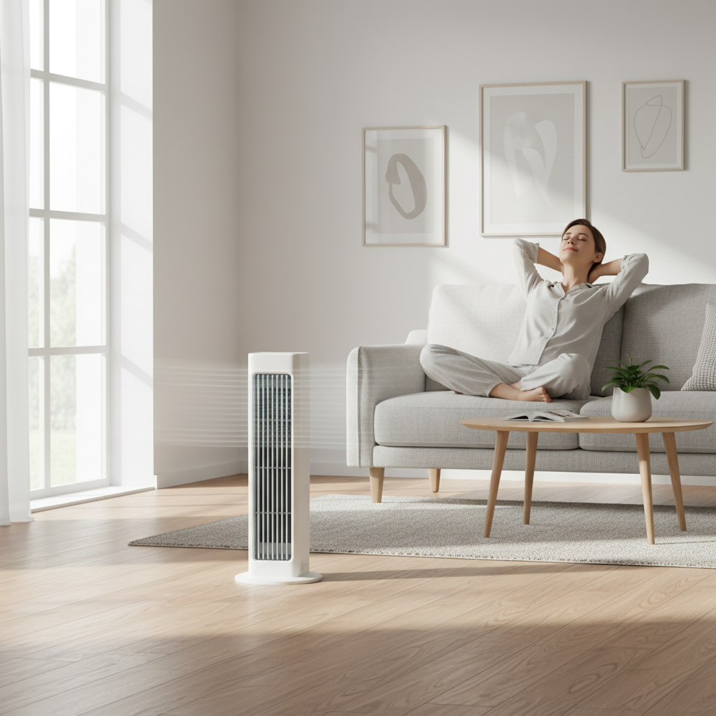 Portable Fan Tower Fan Oscillating Design - Image 1