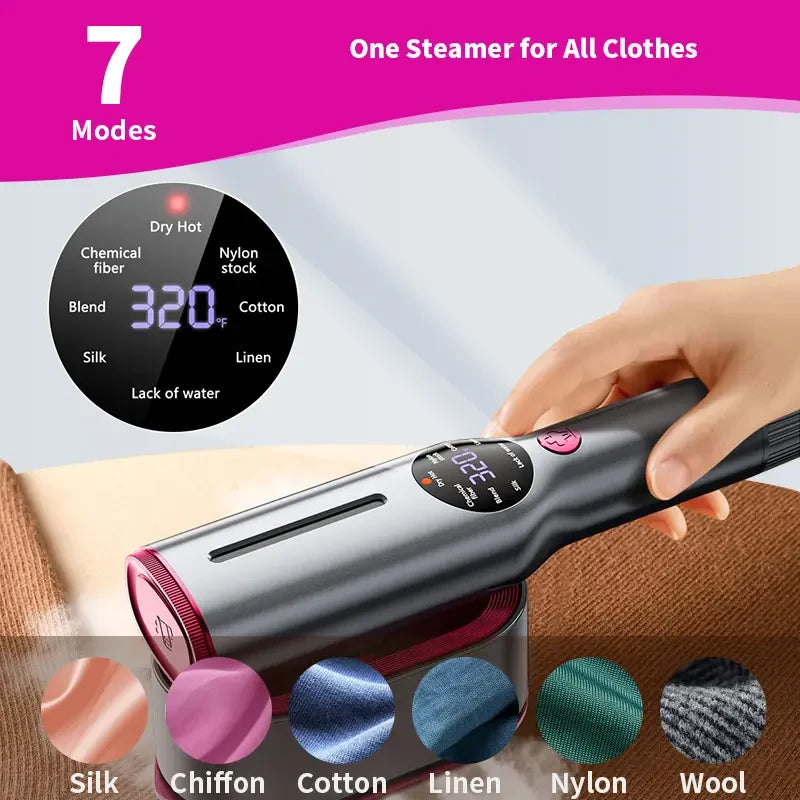Portable Garment Steamer Clothes Fast Heating 7 Modes Travel Use - Image 3