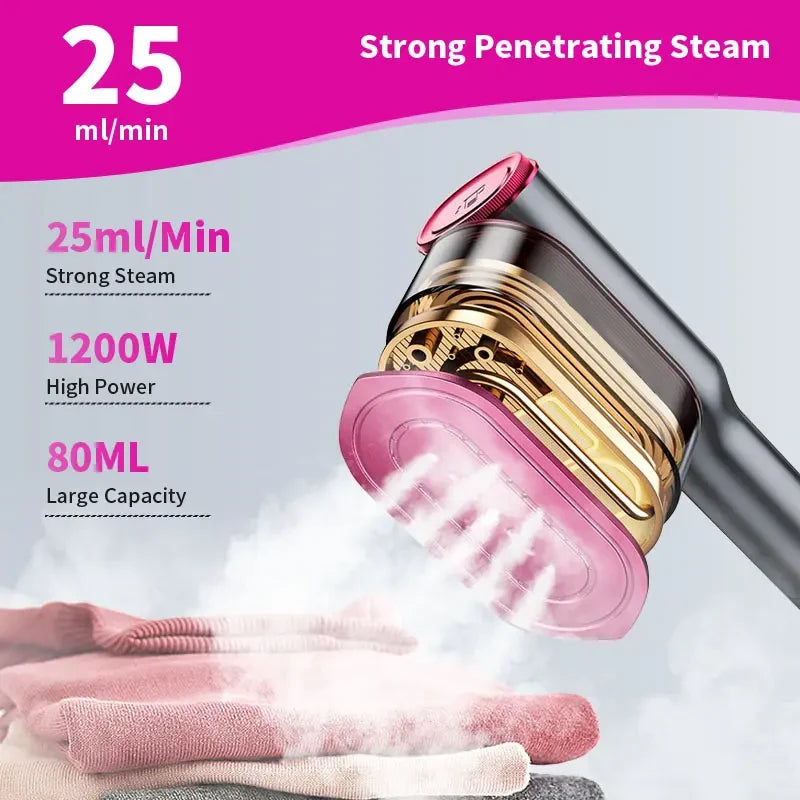 Portable Garment Steamer Clothes Fast Heating 7 Modes Travel Use - Image 7