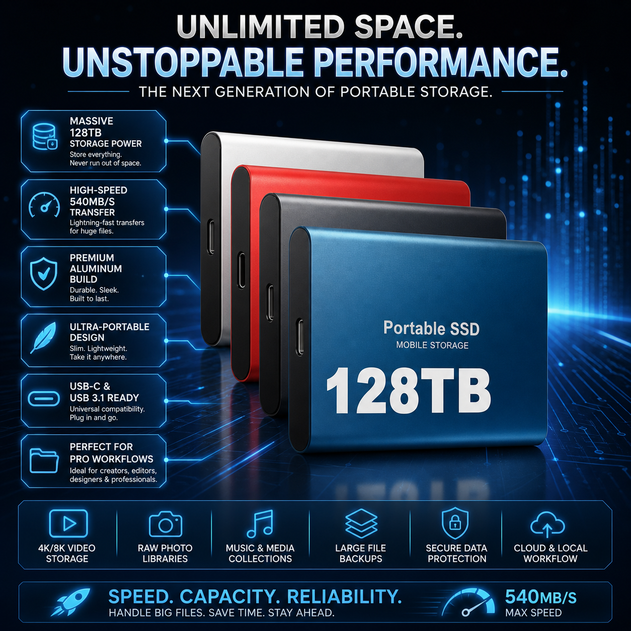 Portable Ssd Drive External Storage Mobile Backup - Image 4