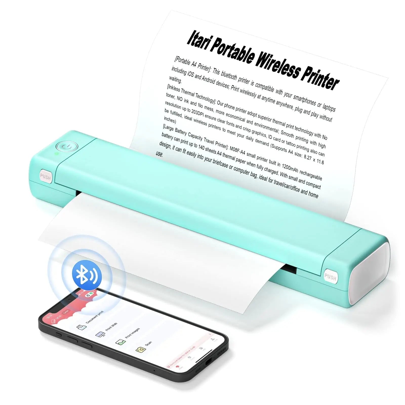 Portable Thermal Printer Mobile Printing Bluetooth Connectivity - Image 4